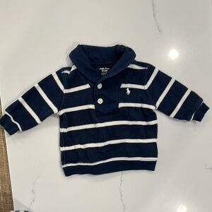 Polo by Ralph Lauren Kids Nautical Navy and White Striped Sweater
